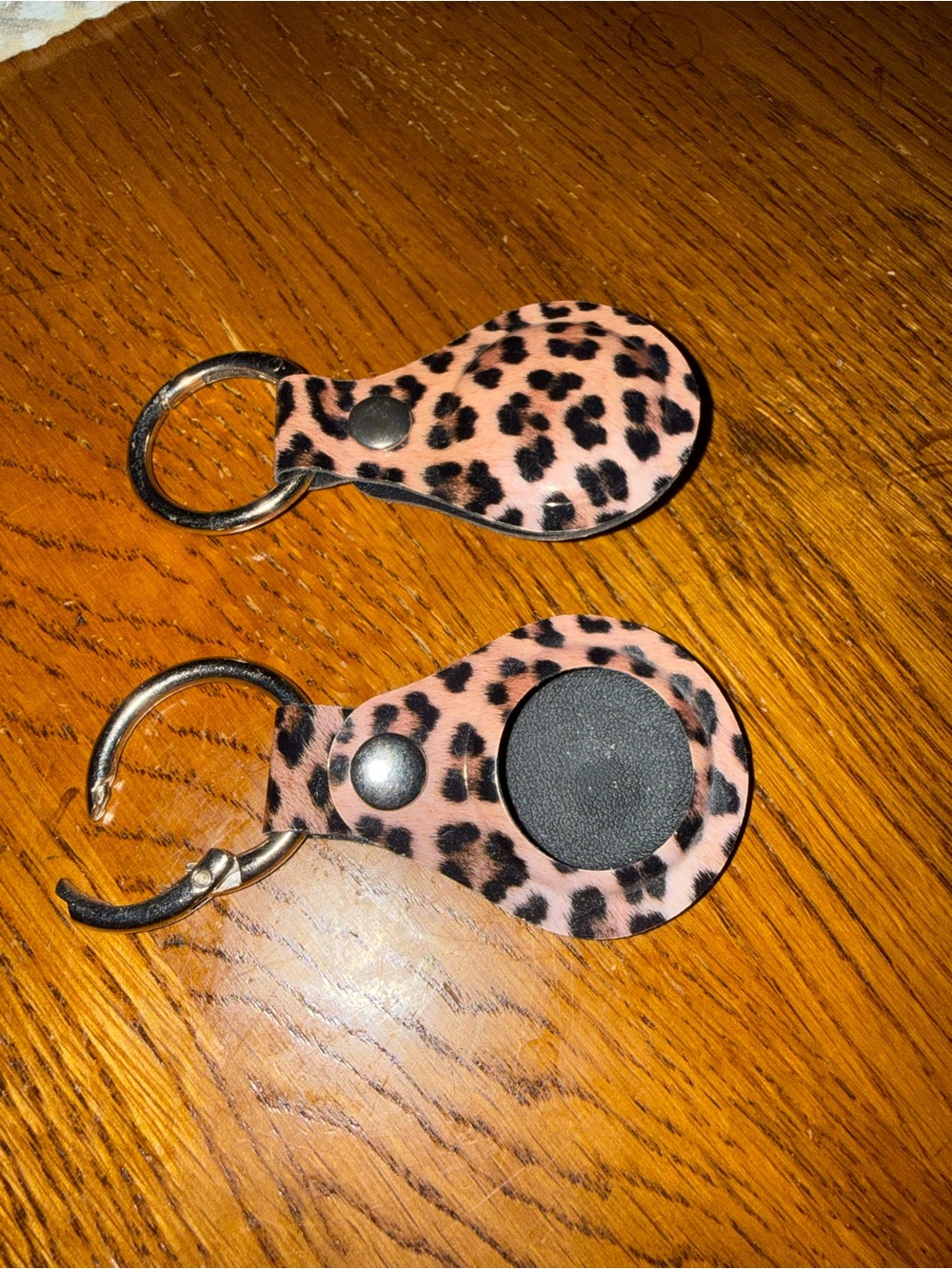 2 Leopard Print AirTag Keychain Holders Animal Print Set